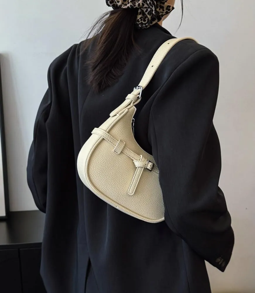 Trendy Vegan Leather Shoulder Bag for Women Small Y2k Crossbody Tote Purse Dumpling Handbags Crescent Satchels