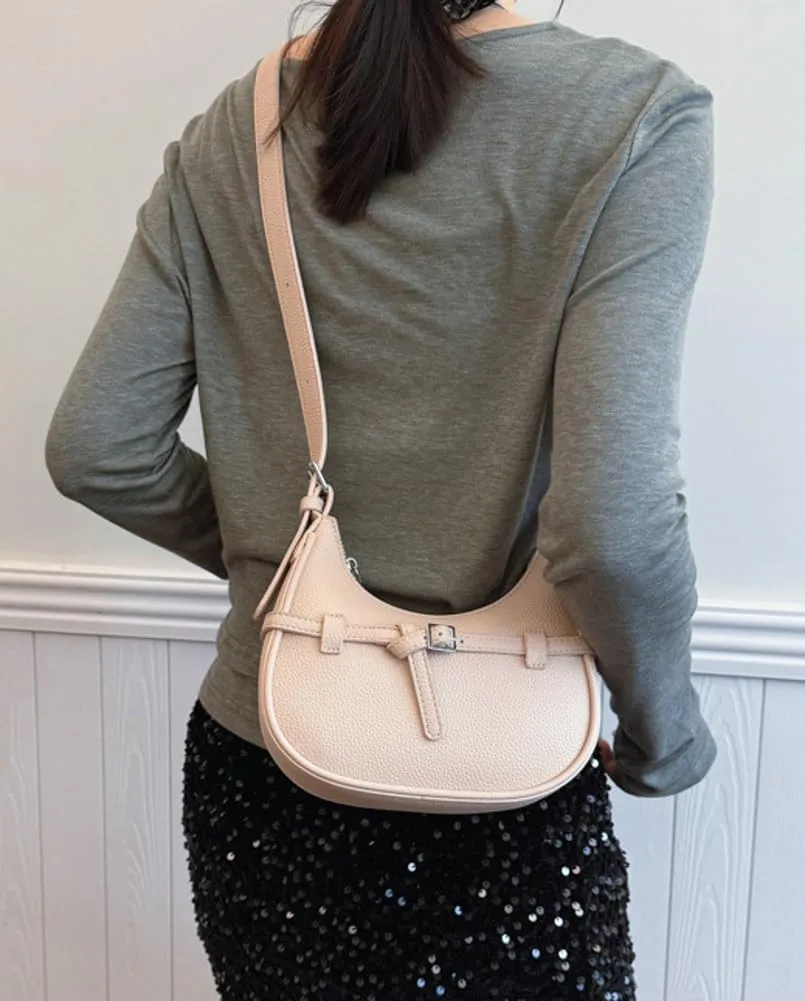 Trendy Vegan Leather Shoulder Bag for Women Small Y2k Crossbody Tote Purse Dumpling Handbags Crescent Satchels