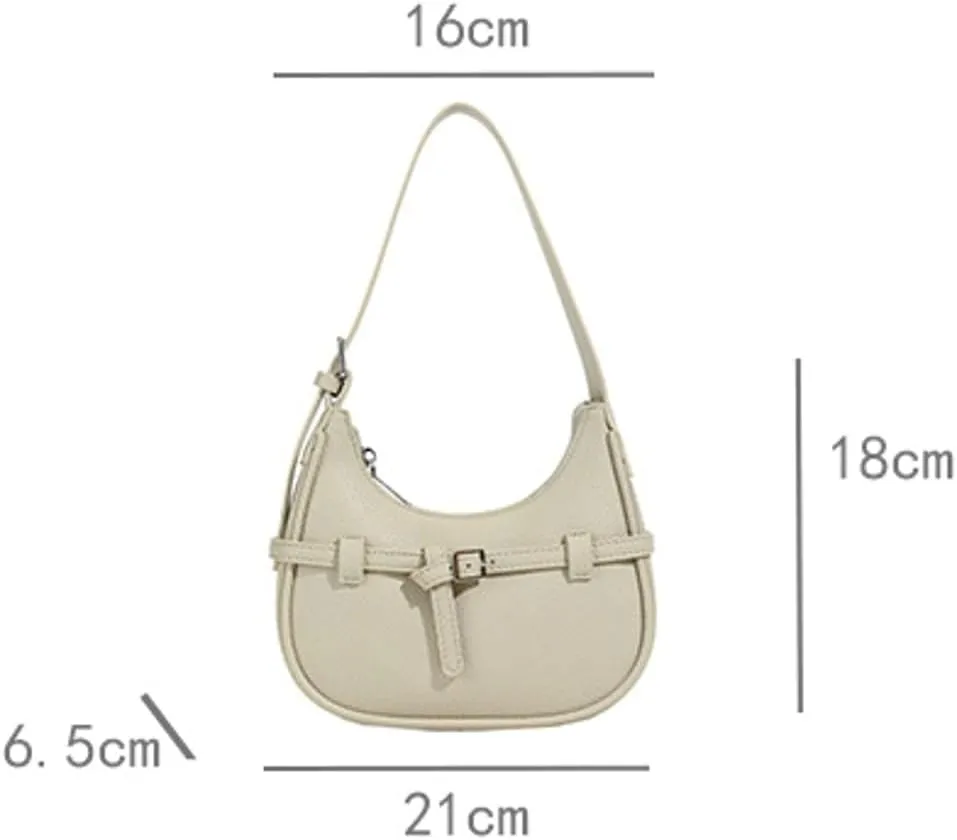 Trendy Vegan Leather Shoulder Bag for Women Small Y2k Crossbody Tote Purse Dumpling Handbags Crescent Satchels