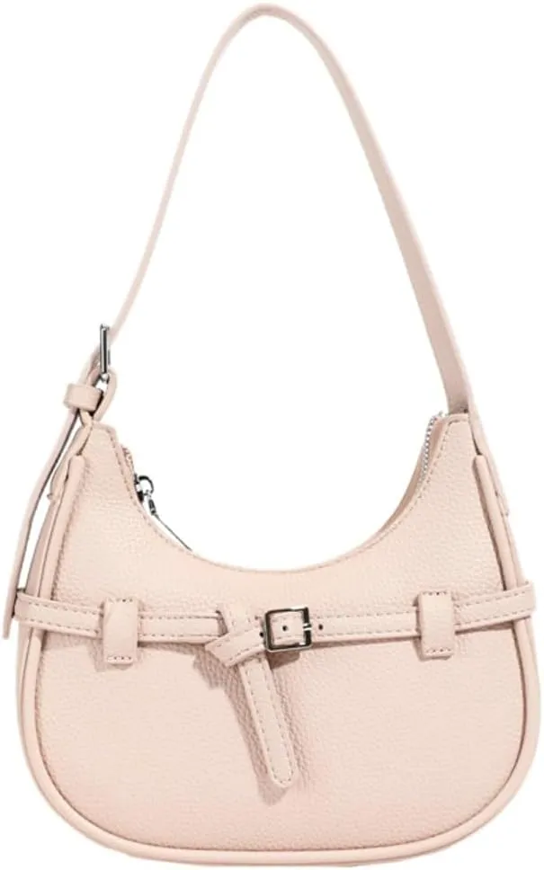 Trendy Vegan Leather Shoulder Bag for Women Small Y2k Crossbody Tote Purse Dumpling Handbags Crescent Satchels