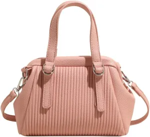 Trendy Vegan Leather Shoulder Crossbody Bag for Women Small Y2k Pleated Handbags Clutch Purse Top Handle Satchels