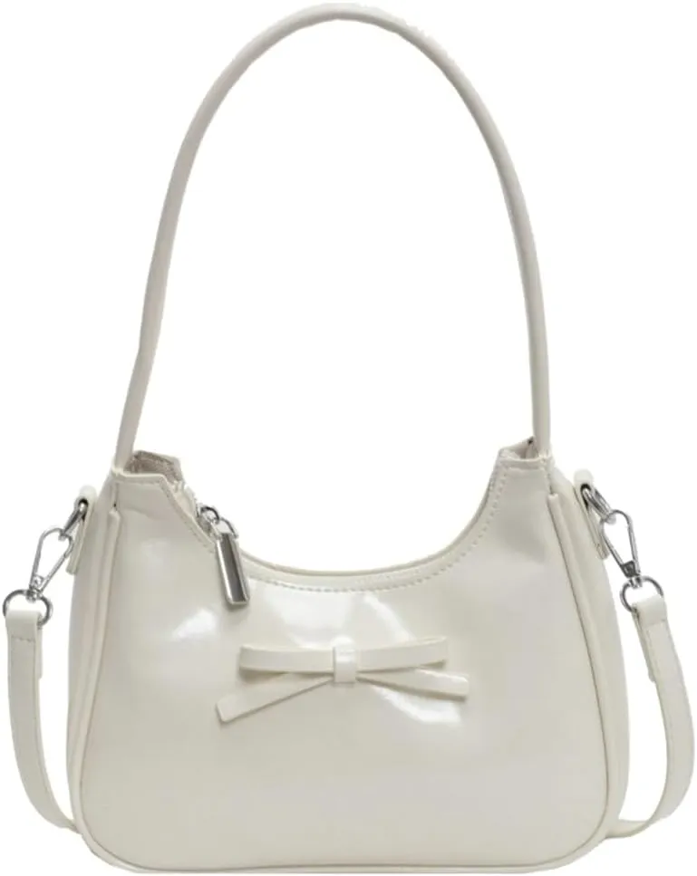 Trendy Vegan Leather Shoulder Crossbody Bag for Women Small Y2k Tote Purse Cute Handbags Top Handle Satchels
