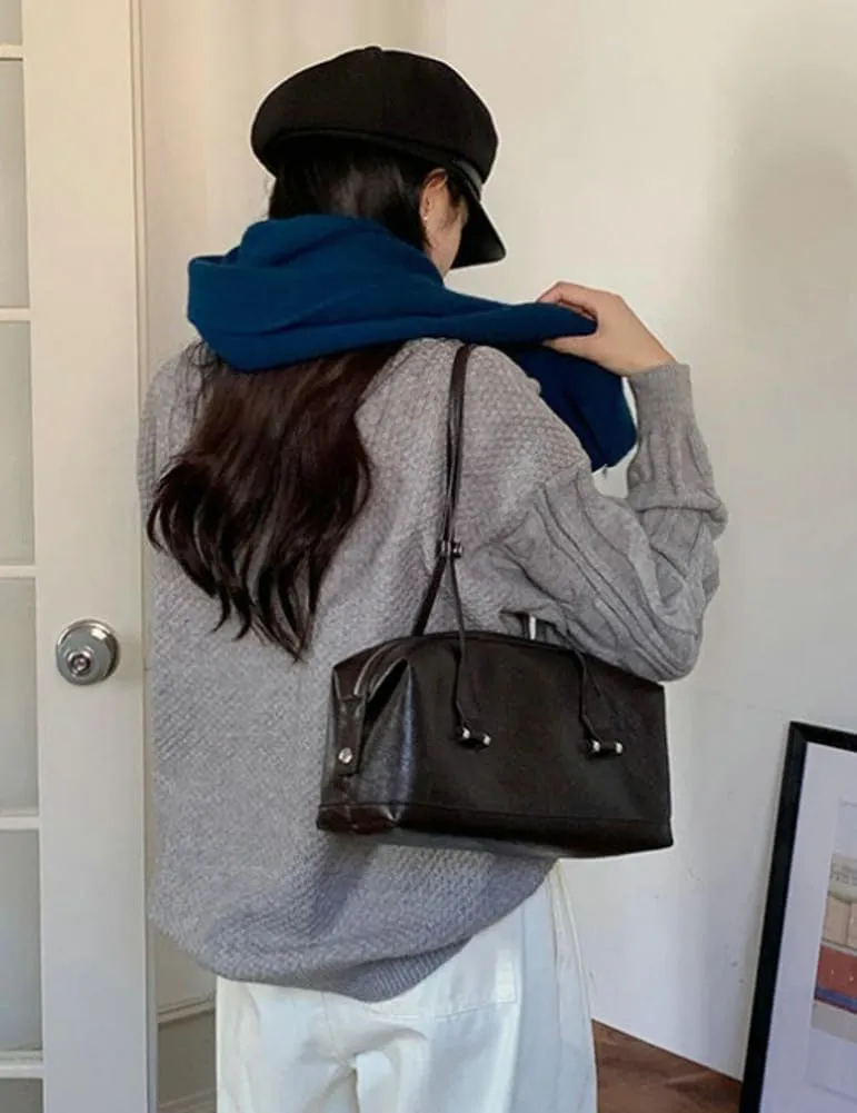 Trendy Vegan Leather Shoulder Tote Bag for Women Large Working Shopping Handbags Casual Ladies Top Handle Satchels