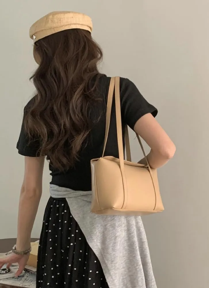 Trendy Vegan Leather Shoulder Tote Bag for Women Large Working Shopping Handbags Casual Ladies Top Handle Satchels