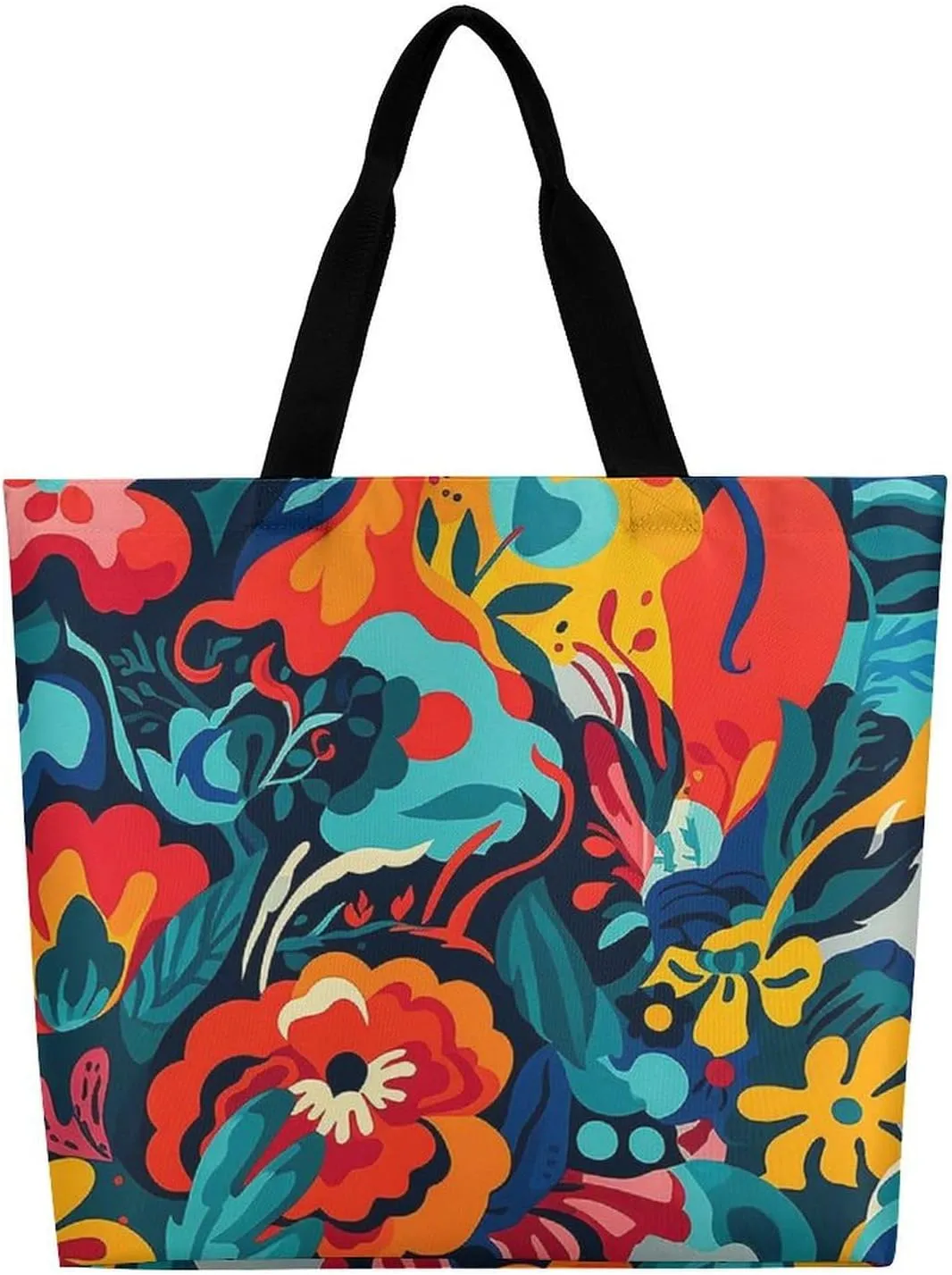 Usa Flag Beach Bag Reusable Tote Bag Foldable Grocery Bags Women Shopping Bags for Daily Essentials