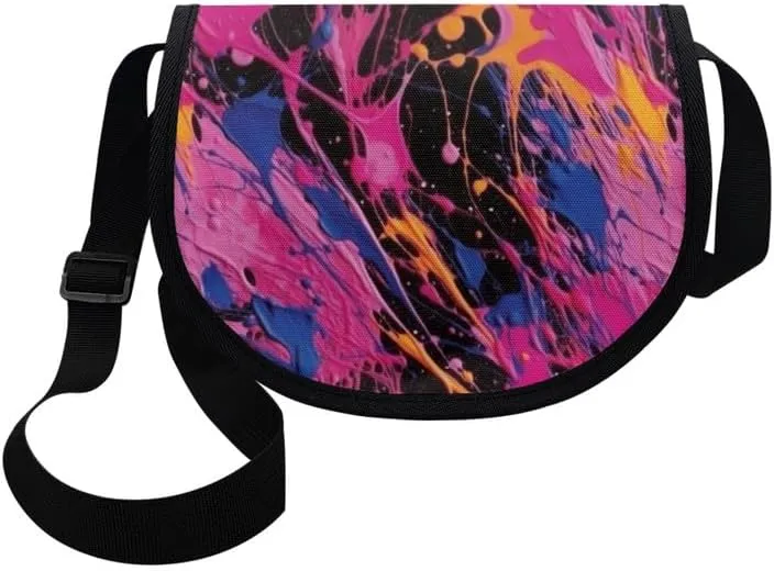 Uskorhein Tiger Horse Paw Jellyfish Crossbody Bags Cell Phone Purse for Women Man Sling Bag Leather Crossbody Sling Purse