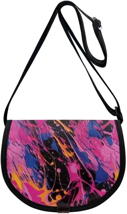 Uskorhein Tiger Horse Paw Jellyfish Crossbody Bags Cell Phone Purse for Women Man Sling Bag Leather Crossbody Sling Purse