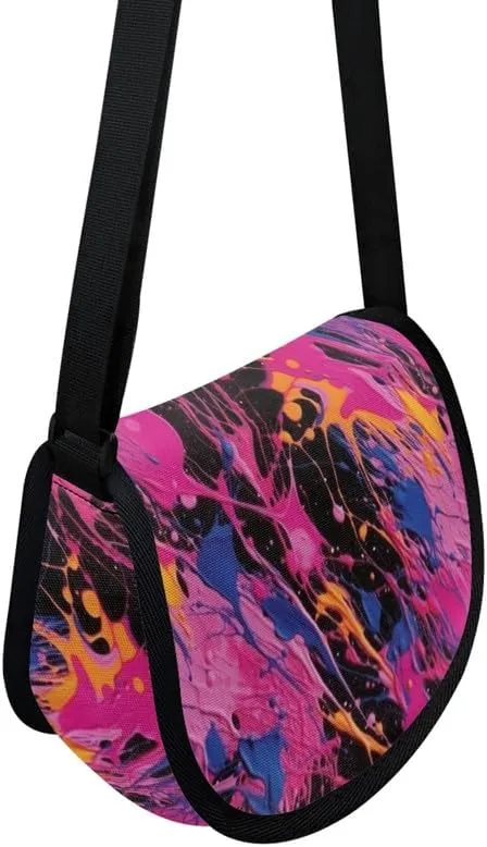 Uskorhein Tiger Horse Paw Jellyfish Crossbody Bags Cell Phone Purse for Women Man Sling Bag Leather Crossbody Sling Purse