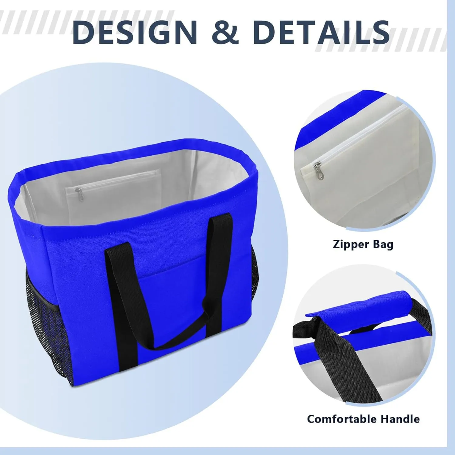 Utility Bags And Totes Collapsable Beach Tote Sandproof with Handles Laundry Bag Tote