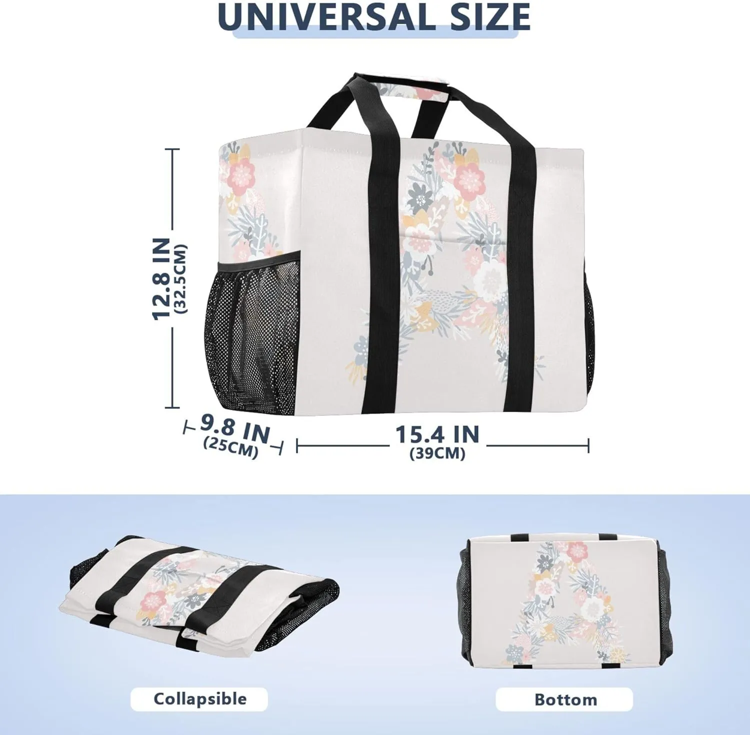 Utility Totes Foldable Beach Bag Sandproof with Handles Laundry Bag Travel