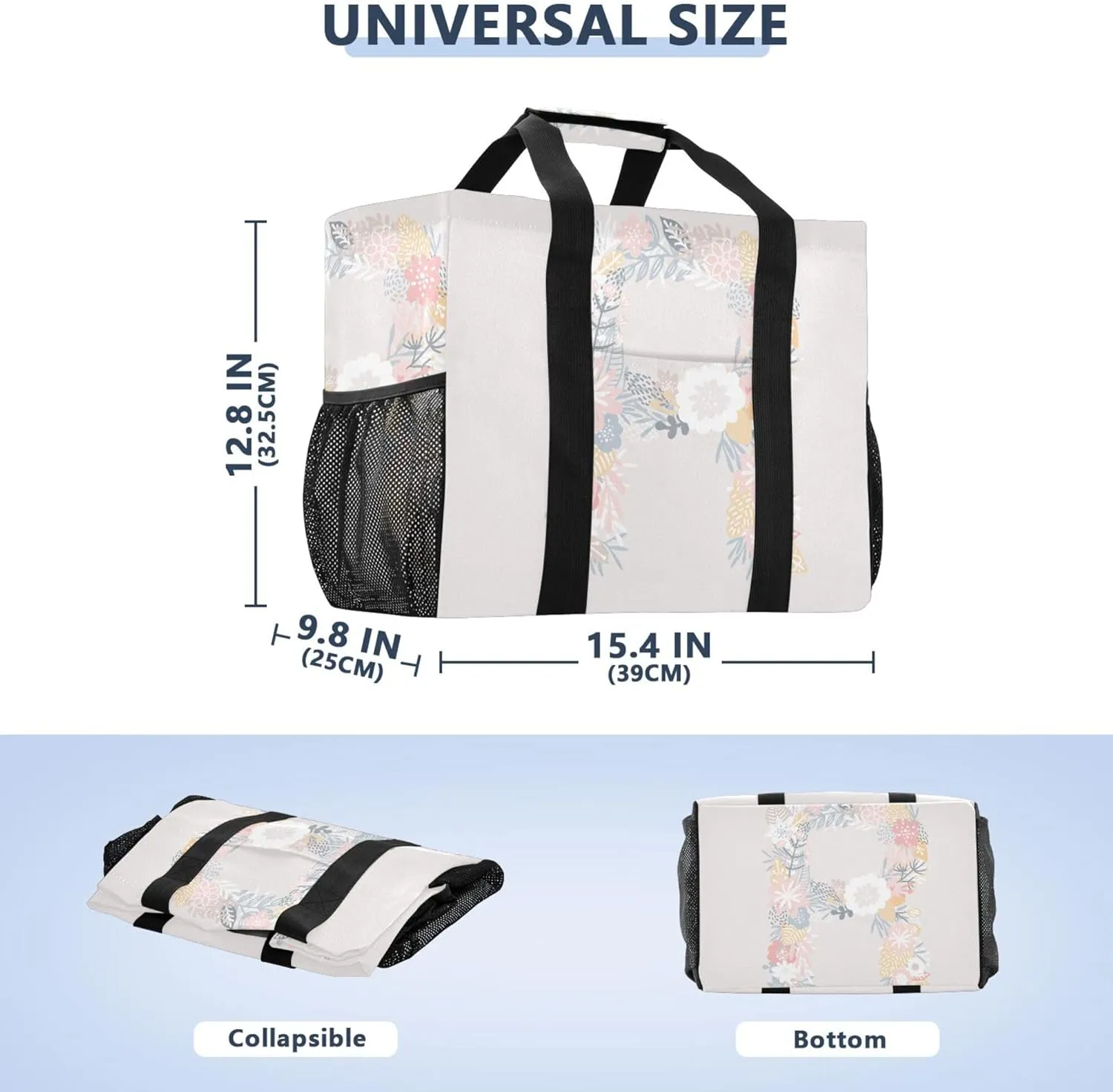 Utility Totes Foldable Beach Bag Sandproof with Handles Laundry Bag Travel