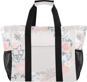 Utility Totes Foldable Beach Bag Sandproof with Handles Laundry Bag Travel