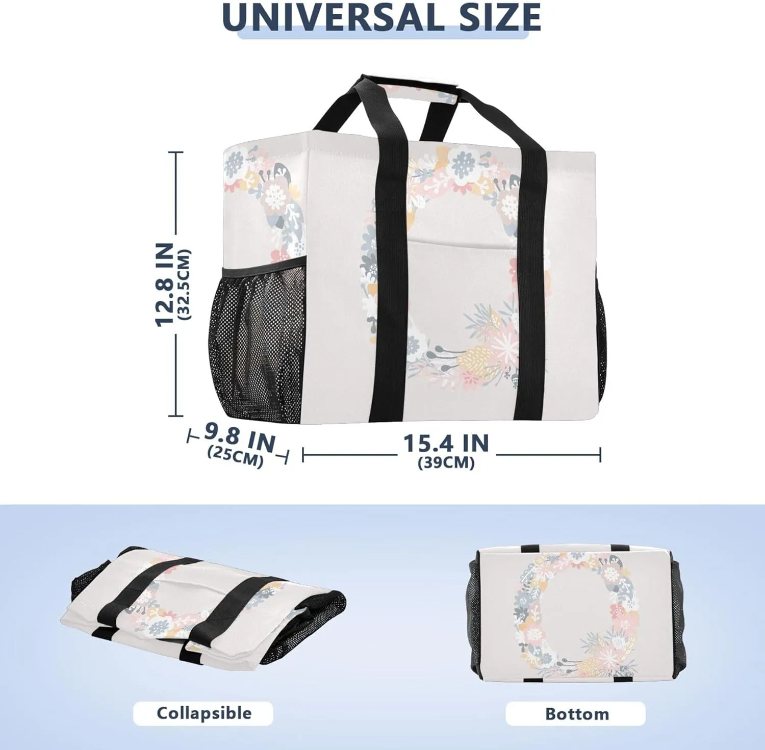Utility Totes Foldable Beach Bag Sandproof with Handles Laundry Bag Travel