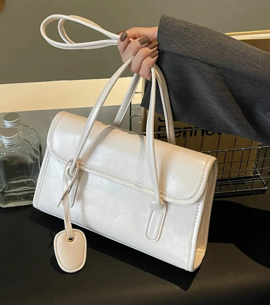 Vegan Leather Shoulder Bag for Women Trendy Y2k Tote Purses Small Handbags Ladies Top Handle Satchels