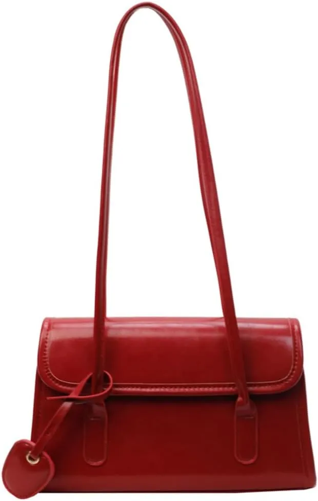 Vegan Leather Shoulder Bag for Women Trendy Y2k Tote Purses Small Handbags Ladies Top Handle Satchels