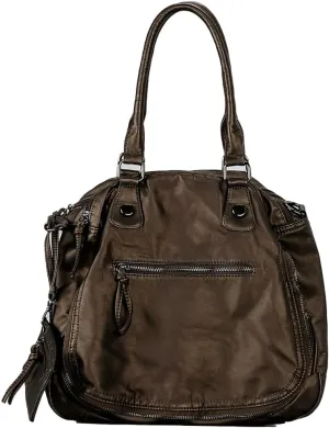 Vintage Shoulder Bag for Women Soft Vegan Leather Handbag Y2k Large Crossbody Tote Purse Multi Pocket Satchels