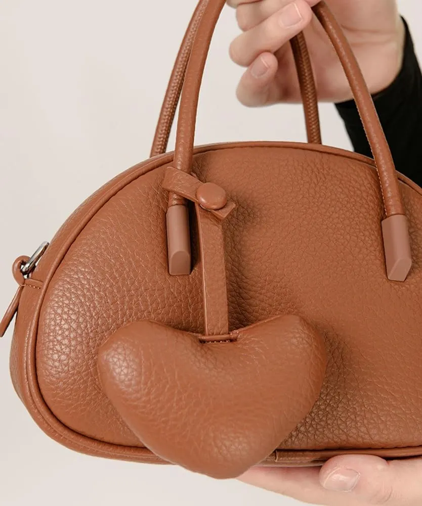 Vintage Small Crossbody Purse for Women Soft Vegan Leather Shoulder Tote Bag Cute Shell Handbags Clutch Satchels