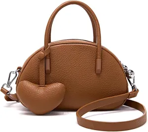 Vintage Small Crossbody Purse for Women Soft Vegan Leather Shoulder Tote Bag Cute Shell Handbags Clutch Satchels