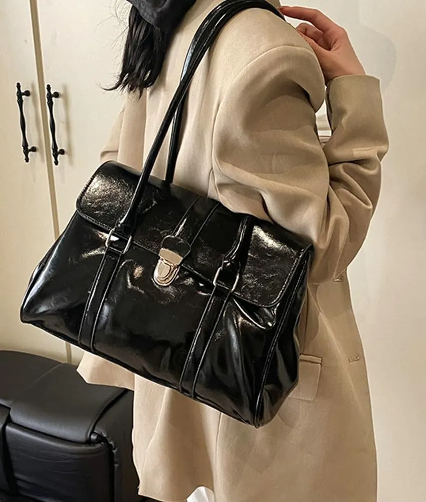 Vintage Vegan Leather Tote Bags for Women Large Shoulder Purses Ladies Working Handbags Top Handle Satchels 2025