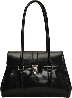 Vintage Vegan Leather Tote Bags for Women Large Shoulder Purses Ladies Working Handbags Top Handle Satchels 2025