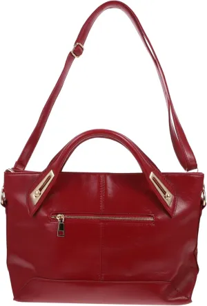 Vintage Wax Tote Bag Capacity Handbag for Women Dark Red Durable and Stylish Shoulder Purse for Daily Use Shopping and Work