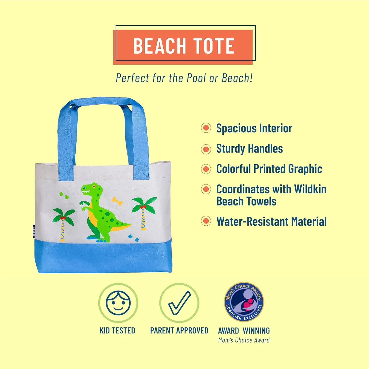 Wildkin Tote Bag  Durable Polyester, Dual Handles, Stylish & Lightweight for Travel