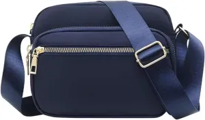 Women Classic Small Nylon Crossbody Bags Phone Purse Ladies Lightweight Messenger Sling Shoulder Bag (Blue, One Size)
