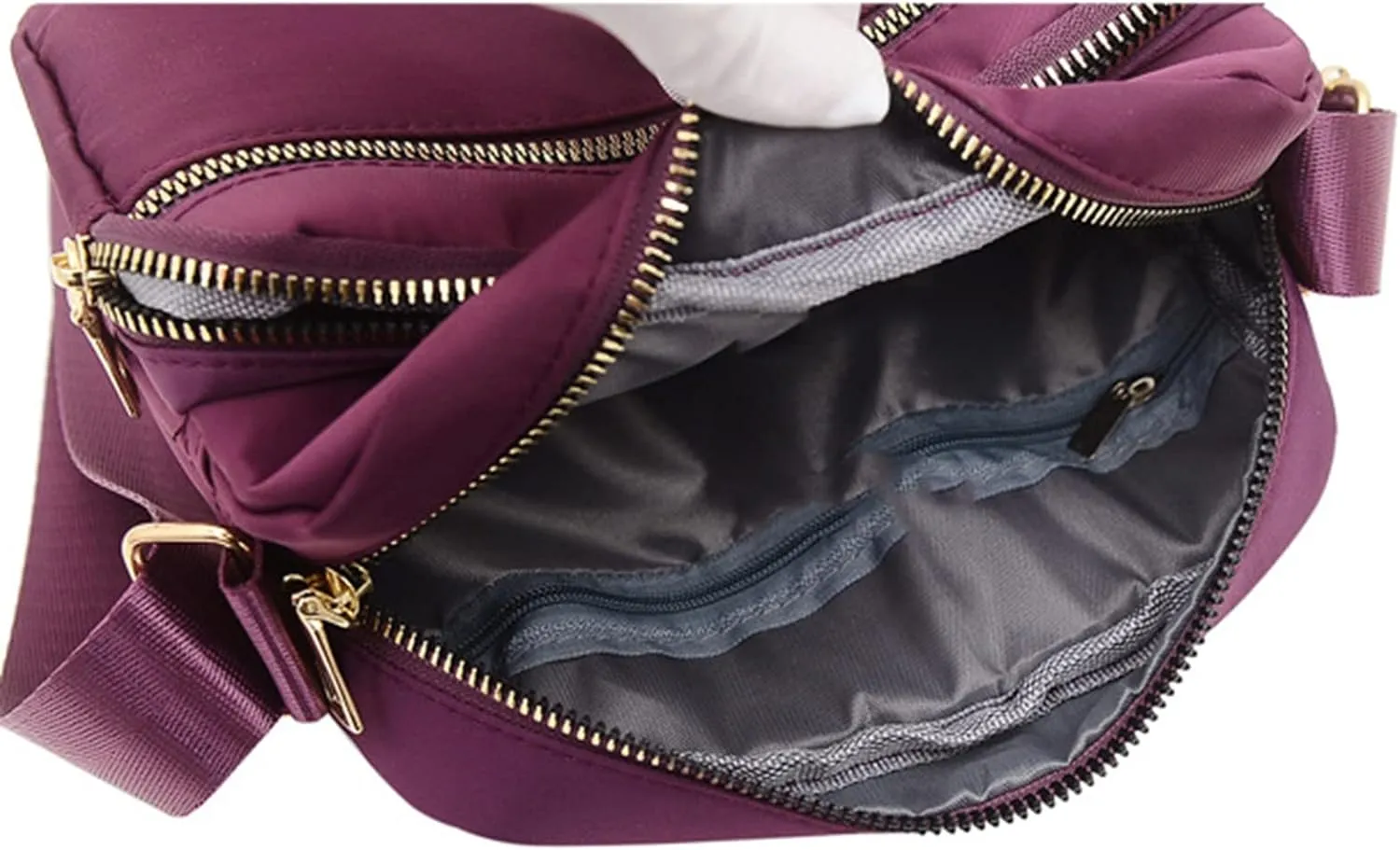 Women Classic Small Nylon Crossbody Bags Phone Purse Ladies Lightweight Messenger Sling Shoulder Bag (Blue, One Size)