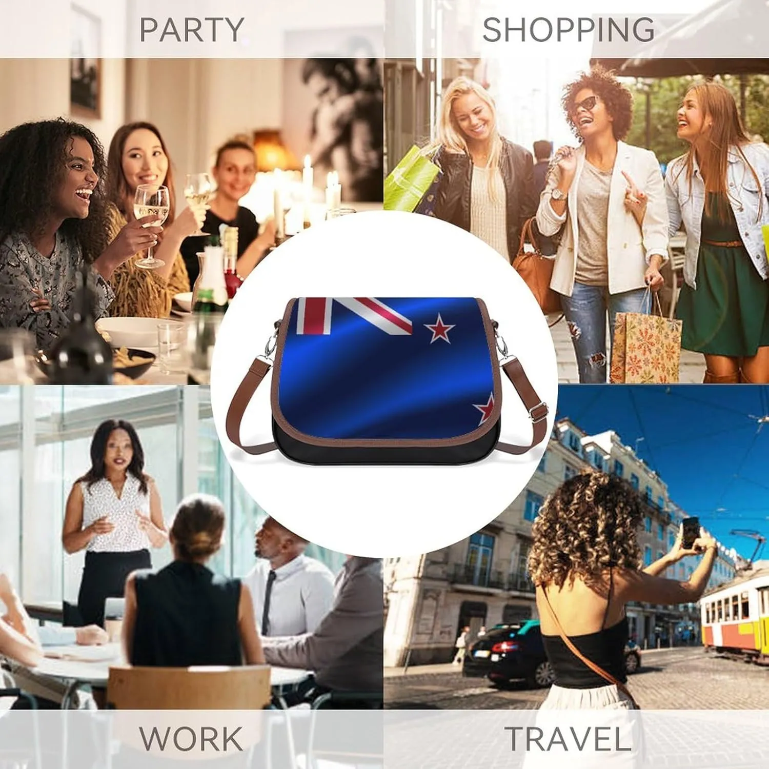 Women Shoulder Bag Leather Hobo Handbags Adjustable Shoulder Bags
