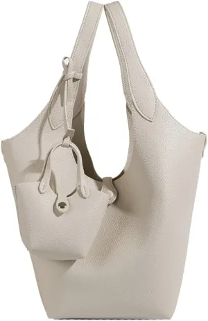 Women Trendy Bucket Shoulder Bag Vegan Leather Y2k Tote Crossbody Purse Large Working Handbags Top-handle Satchels