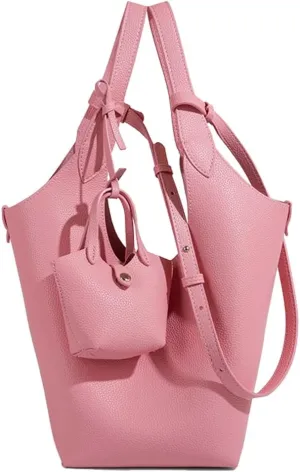 Women Trendy Bucket Shoulder Bag Vegan Leather Y2k Tote Crossbody Purse Large Working Handbags Top-handle Satchels