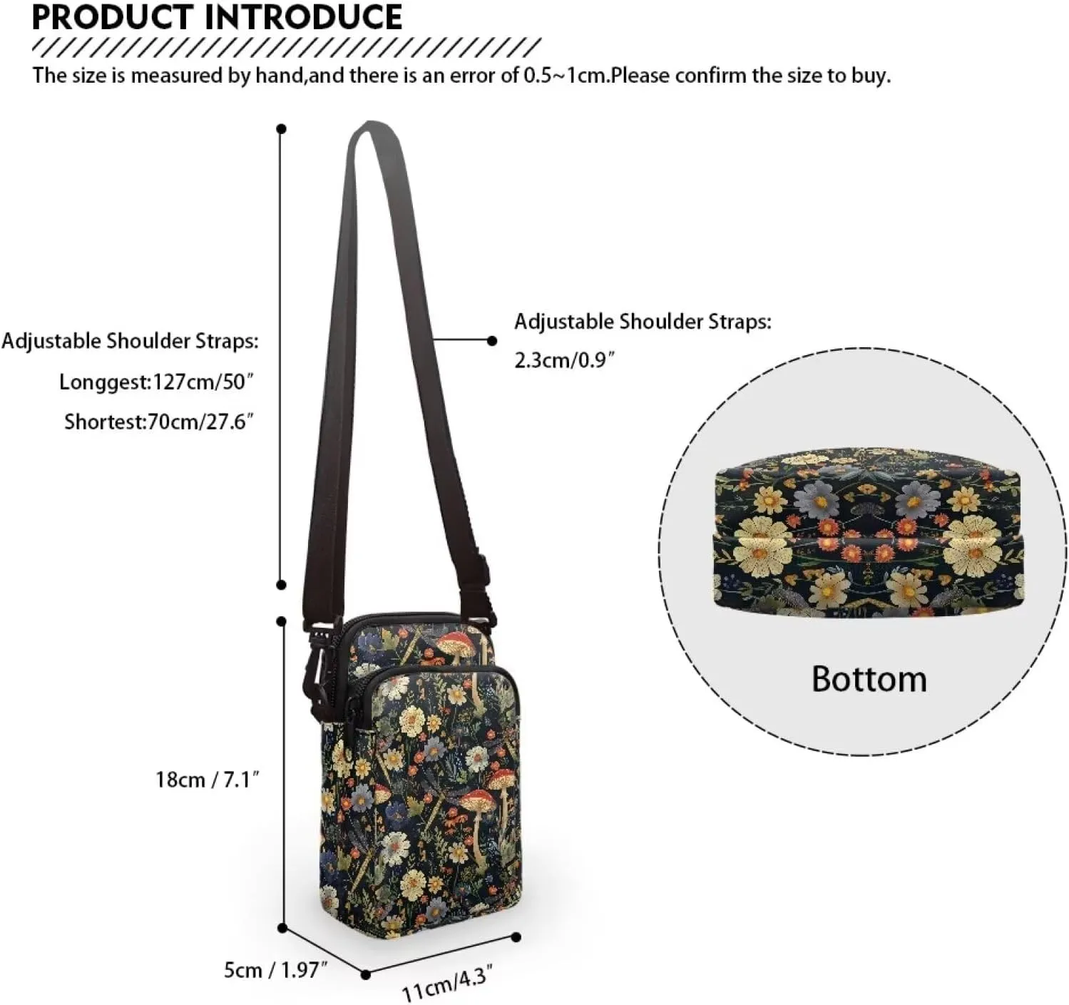 Women's 2 Layer Messenger Bags Portable Cross Bag Crossbody Handbags