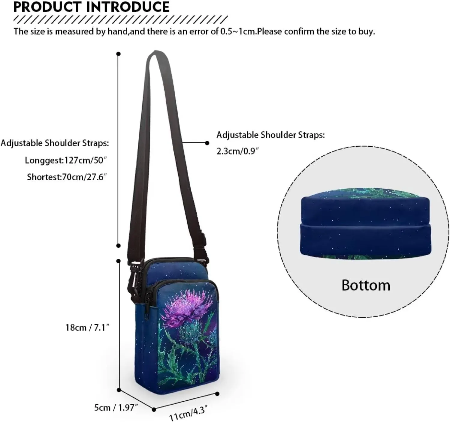 Women's 2 Layer Messenger Bags Portable Cross Bag Crossbody Handbags