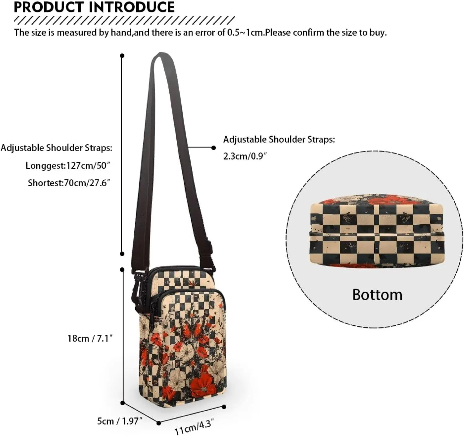 Women's 2 Layer Messenger Bags Portable Cross Bag Crossbody Handbags