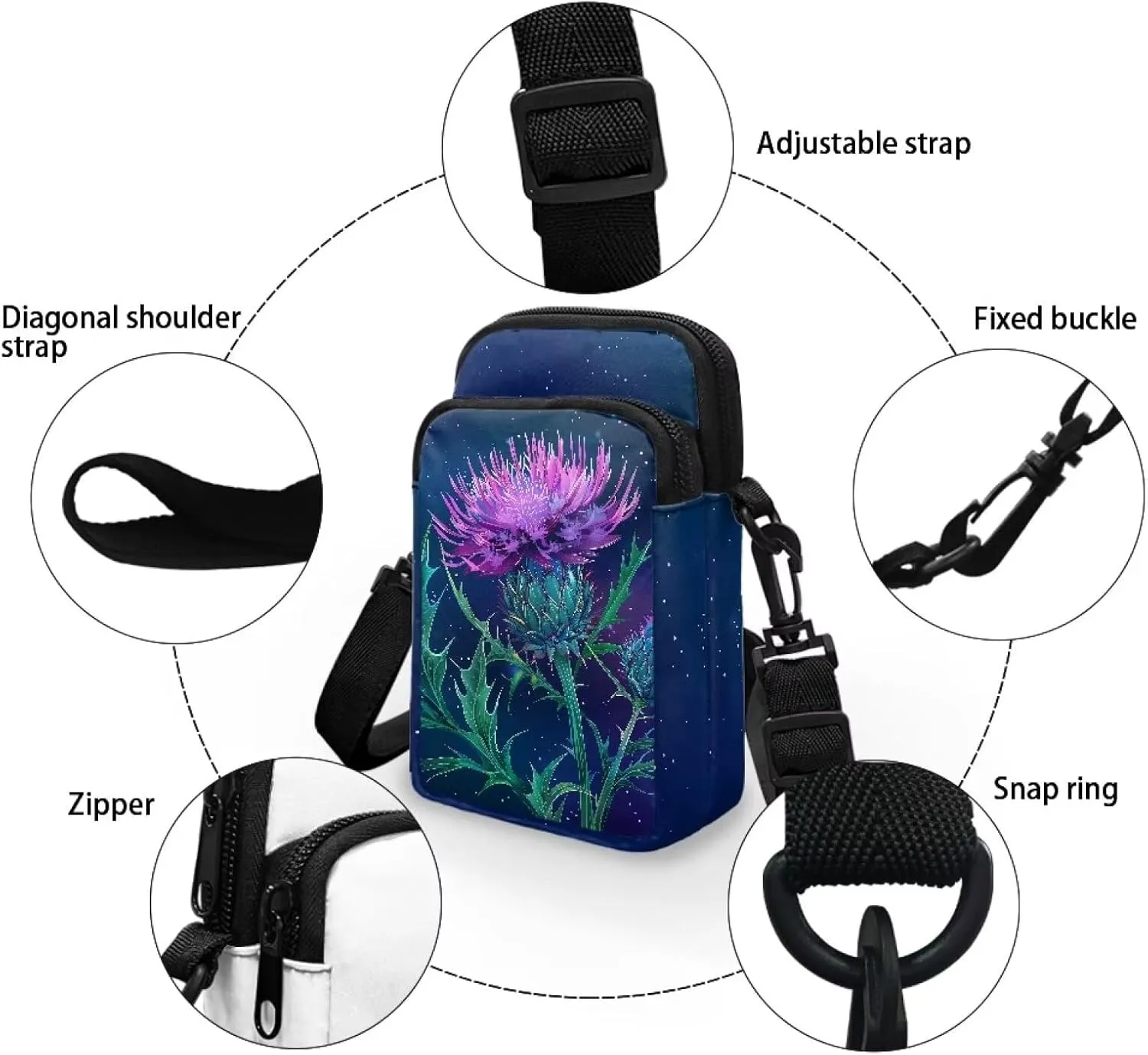 Women's 2 Layer Messenger Bags Portable Cross Bag Crossbody Handbags