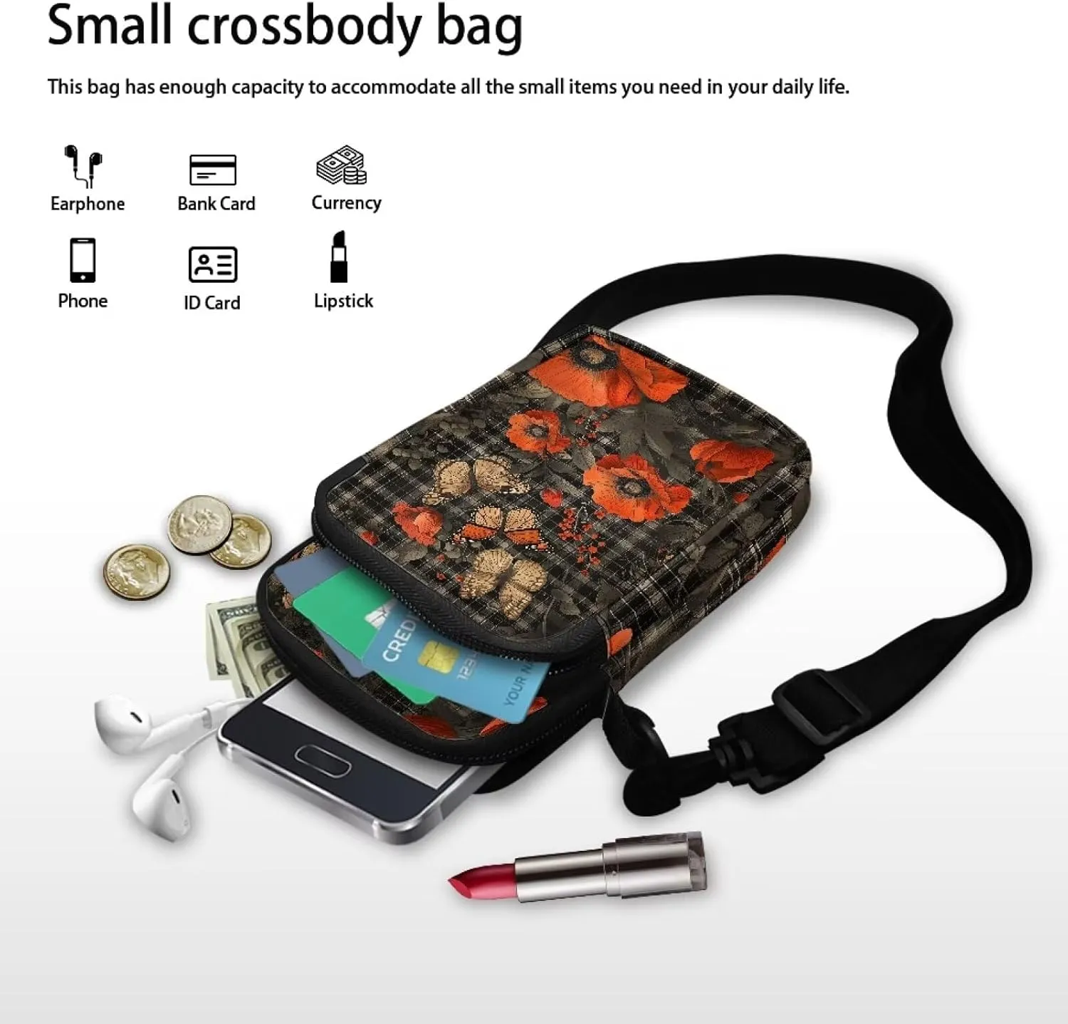 Women's 2 Layer Messenger Bags Portable Cross Bag Crossbody Handbags