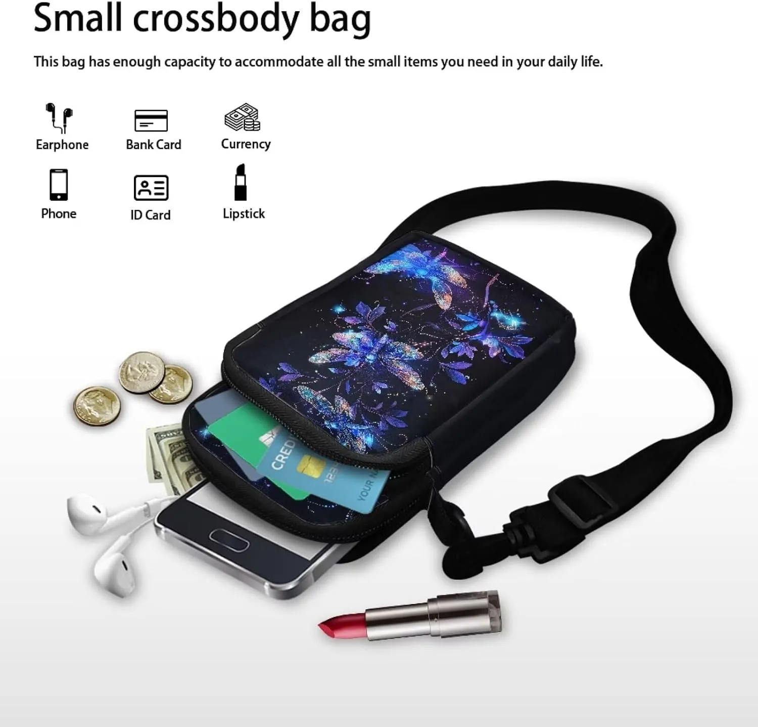 Women's 2 Layer Messenger Bags Portable Cross Bag Crossbody Handbags