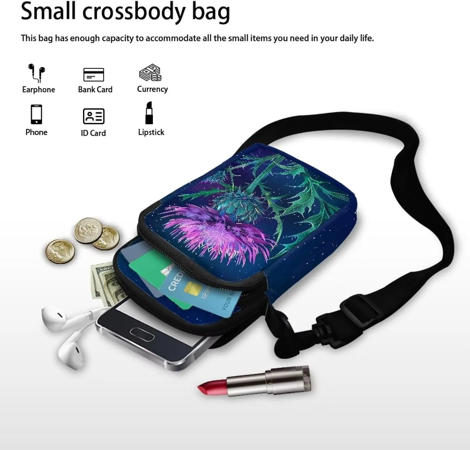 Women's 2 Layer Messenger Bags Portable Cross Bag Crossbody Handbags