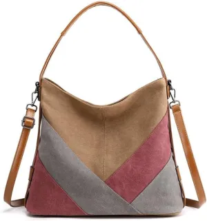 Women's Canvas Hobo Shoulder Bag Vintage Handbag Large Capacity Crossbody Bags Shopper Satchels Purses