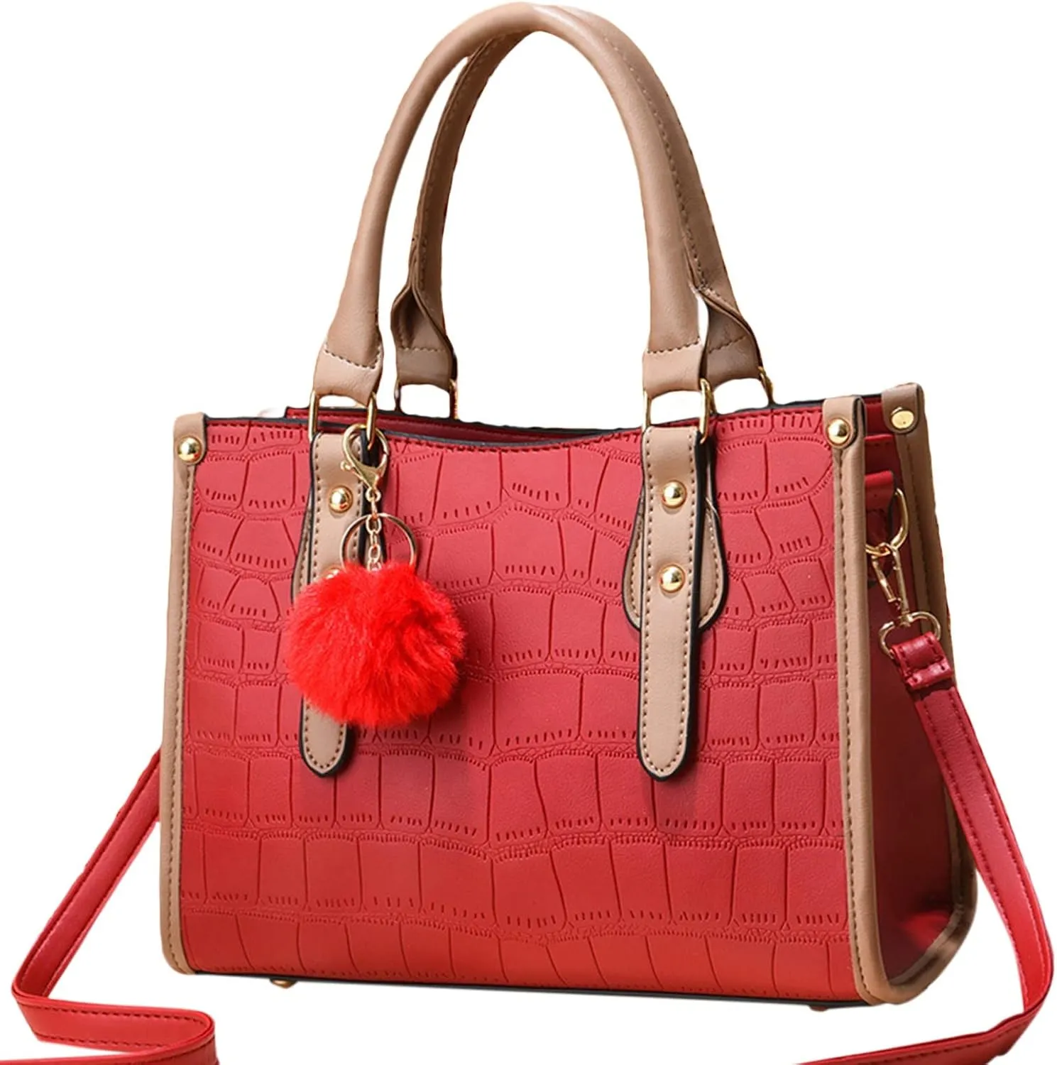 Womens Fashion Tote Bag Ladies Purse Satchel Shoulder Bags Tote Leather Bag Womens Bags for Work