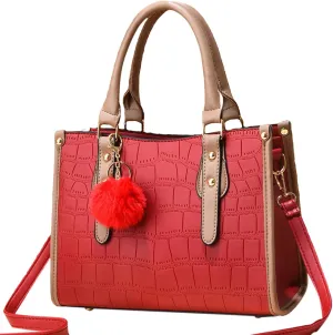 Womens Fashion Tote Bag Ladies Purse Satchel Shoulder Bags Tote Leather Bag Womens Bags for Work