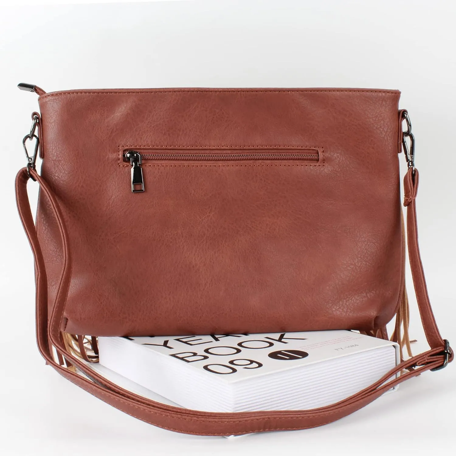Womens Leather Fringe Messenger Bag Hobo Crossbody Tassel Shoulder Bags