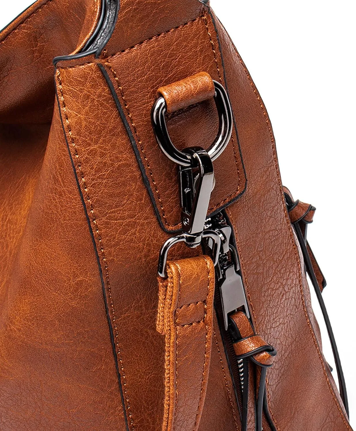 Women's Multi-Pocket Shoulder Bags Waterproof Nylon Crossbody Bags for Woman Trendy Womens Vacation Shoulder Bag(Gold)