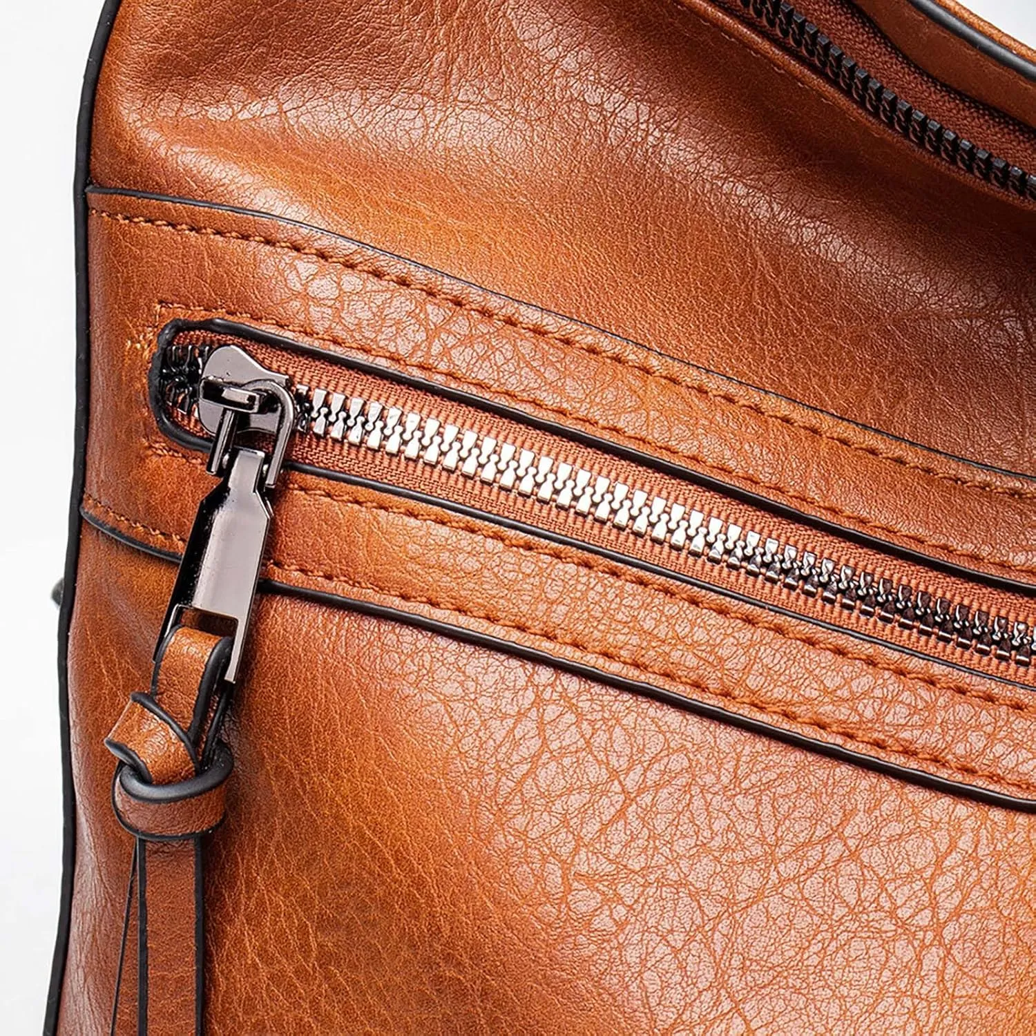 Women's Multi-Pocket Shoulder Bags Waterproof Nylon Crossbody Bags for Woman Trendy Womens Vacation Shoulder Bag(Gold)