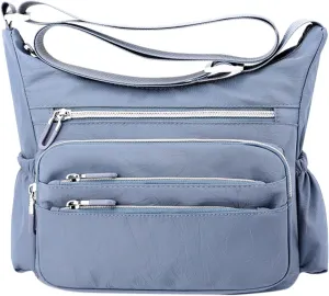 Womens Pocket Casual Crossbody Bag Ladies Shoulder Messenger Bag Handbag For Daily Use Travel Mens (BU1, One Size)