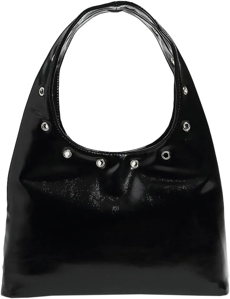 Womens PU Leather Shoulder Bag Retro Y2k Hobo Handbags Trendy Top Handle Purse Clutch Bag Satchels 2025