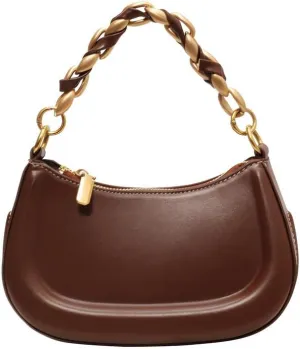 Women's Retro Saddle Bags and Crossbody Bags,Female Underarm Purses Causal Versatile Hobo Bags Shoulder Bags Brown