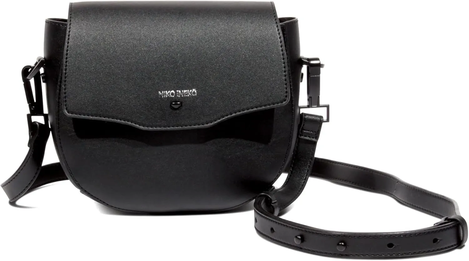 Women's Saddle Crossbody Peek-A-Boo Pocket Kitty Snout Hardware