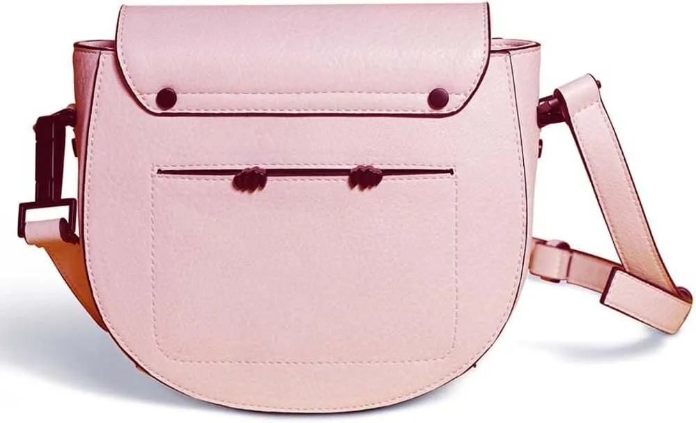 Women's Saddle Crossbody Peek-A-Boo Pocket Kitty Snout Hardware