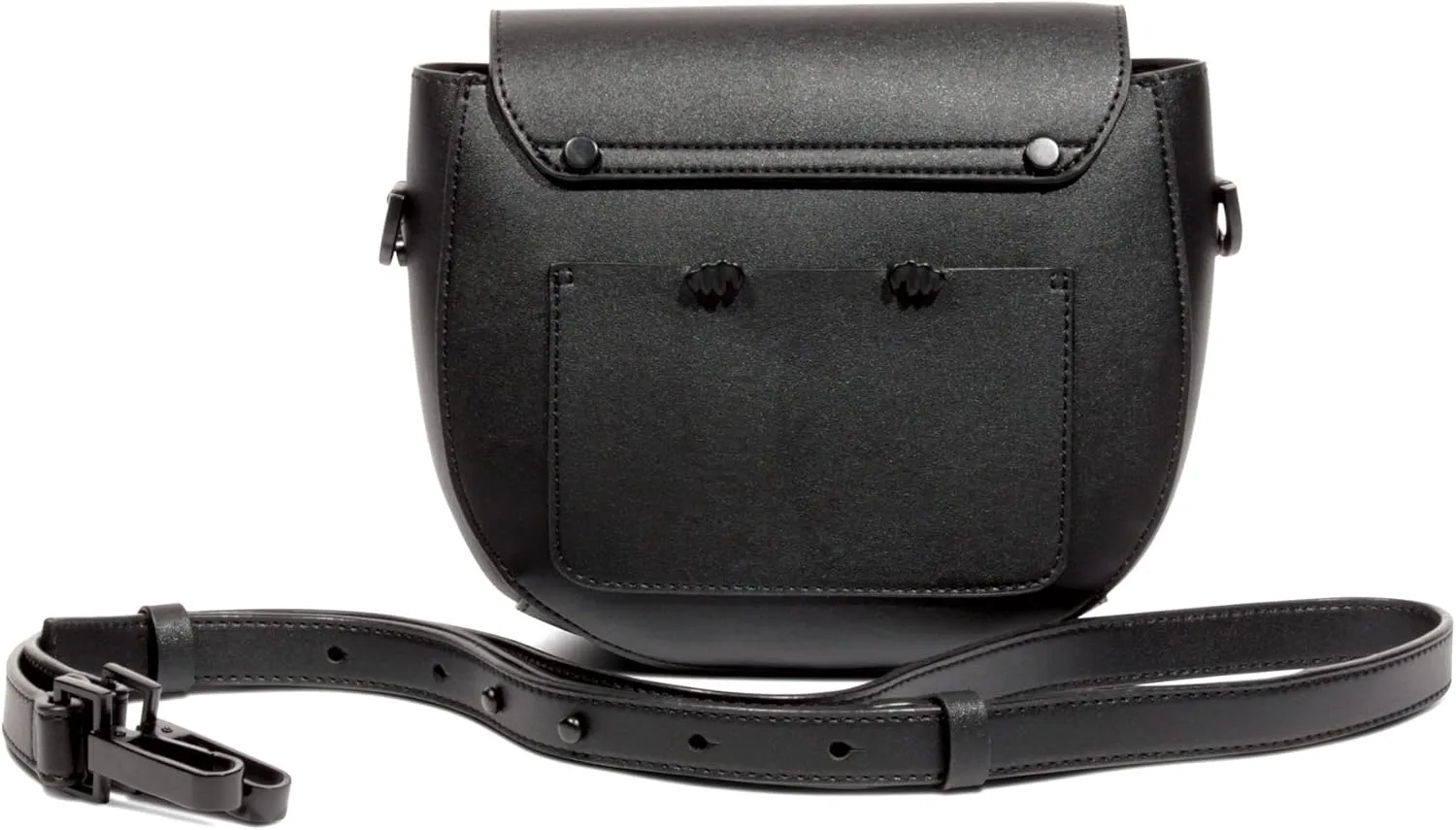 Women's Saddle Crossbody Peek-A-Boo Pocket Kitty Snout Hardware
